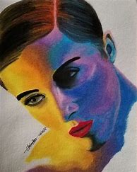 Image result for Oil Pastel Art Faces