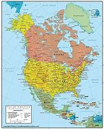 Image result for North America Map with Major Cities