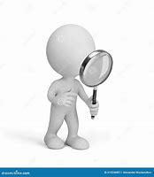 Image result for 3D Man with Magnifying Glass