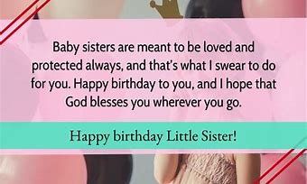 Image result for Little Sister Birthday Wishes