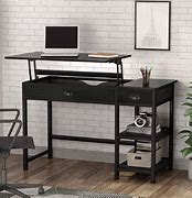 Image result for Adjustable Desk with Storage