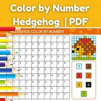 Image result for Sign the Hedgehog Color by Number