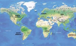 Image result for Physical World Map Printable