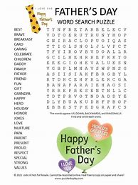 Image result for Father's Day Word Search Printable