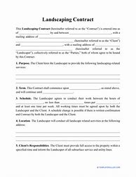 Image result for Free Landscape Contract Forms