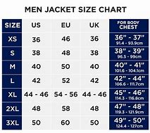 Image result for UK Coat Size Chart