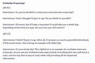 Image result for Professional Interview Transcript