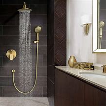 Image result for Brushed Gold Shower Faucets