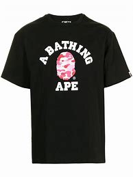 Image result for Bathing Ape Sticker Logo Black Shirt