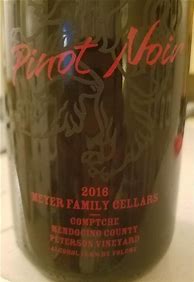 Meyer Family Pinot Noir Peterson に対する画像結果