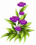 Image result for Purple and Green Flowers Clip Art