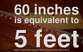 Image result for How Many Feet Are in 60 Inches