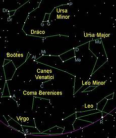 Spring Constellations In The Northern Hemisphere With Star