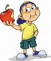 Image result for Boy Eating Apple Cartoon