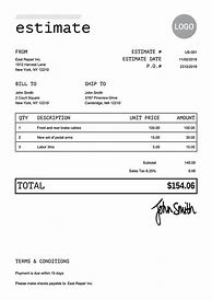 Image result for Estimate Invoice for Sign Making