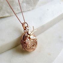 Image result for Rose Gold Locket Necklace