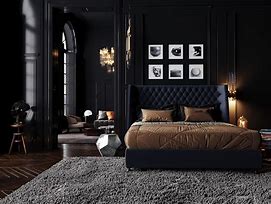 Image result for black and gold bedrooms