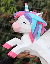 Image result for Unicorn Papercraft Template