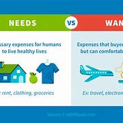 Image result for Needs and Wants in Budget