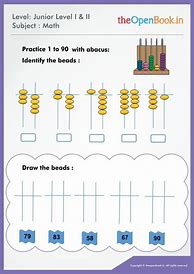 Image result for Abacus Worksheets Kindergarten