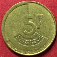 Image result for Belgique Coin 5F