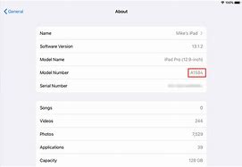 Image result for iPad All Models with Model Number
