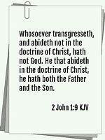 Image result for 2 John 1:9 KJV