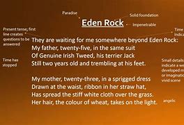 Image result for Eden Rock Poem