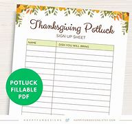 Image result for Thanksgiving Potluck Sign Up Sheet Free