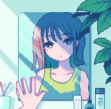 Image result for Pixel Anime Girl