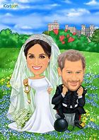 Image result for Harry and Meghan Caricatures