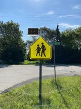 Image result for Pedestrian Crossing Sign with Lights