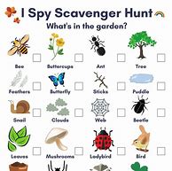 Image result for Scavenger Hunt in in the Blank Worksheet for Kids