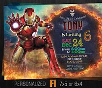 Image result for Iron Man Invitation