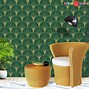 Image result for Green and Gold Geometric Wallpaper Dunelm
