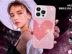 Image result for Silver Metallic Heart Case iPhone