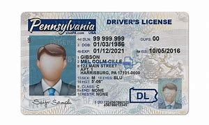 Image result for PA Drivers License Template