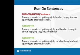 Image result for Fix a Run On Sentence
