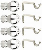 Image result for Stainless Steel Curtain Rod Brackets