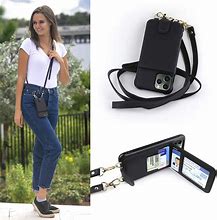 Image result for iPhone 15Pro Leather Crossbody Wallet