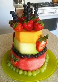 Image result for Healthy Fruit Birthday Cake