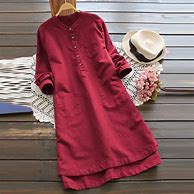 Image result for Linen Long Sleeve Tunic Shirt