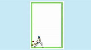 Image result for Cricket Paper Border Designs