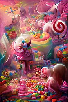 Candyland ai generated art ecard – Artofit