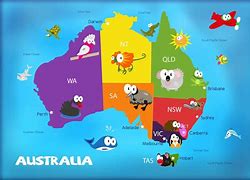 Image result for World Map Australia for Kids