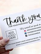 Image result for Modern Looking Small Business Thank You Insert