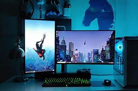 Image result for 2 Monitor Gaming Setup