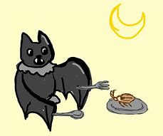 Image result for Bat-Eating Cartoon