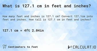Image result for 127 Centimeters to Feet