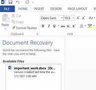 Image result for Word Document Recovery Window